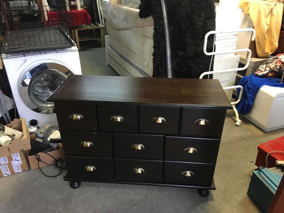 Komoda  szuflady  sosnowa brązowa