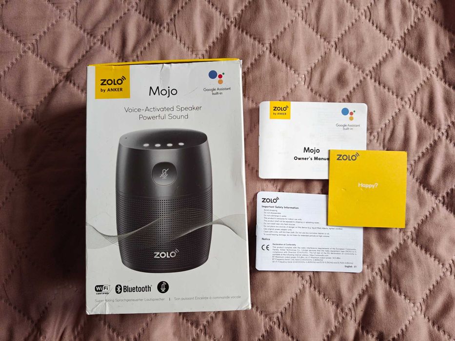 Zolo by Anker Mojo – inteligentny głośnik Wi-Fi / Bluetooth z Google Assistant - komplet!
