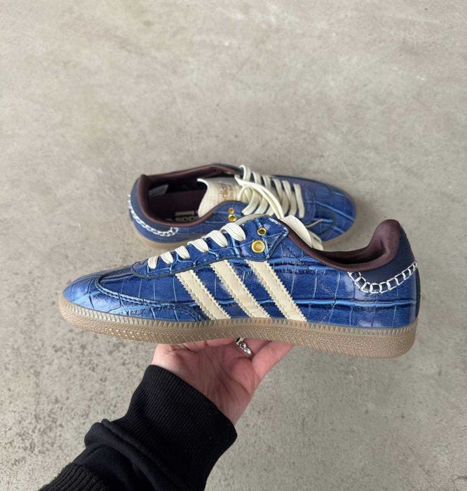 Кросівки Adidas Samba Wales Bonner Navy Croc. Розміри 36-41