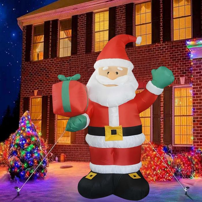 Dmuchany Mikołaj Dekoracja Świąteczna LED Ozdoba Ogrodowa 135cm