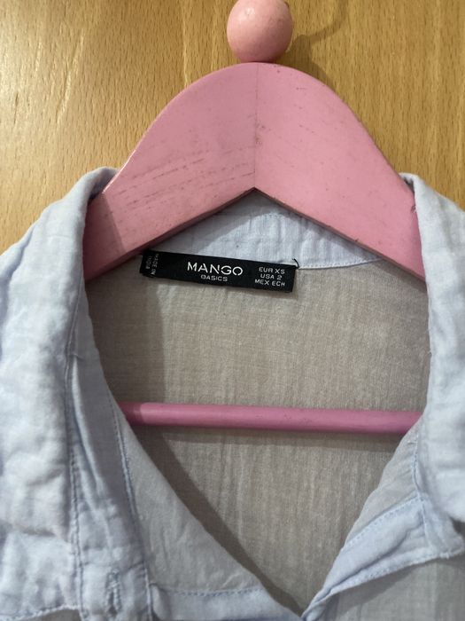 Camisa transparente azul