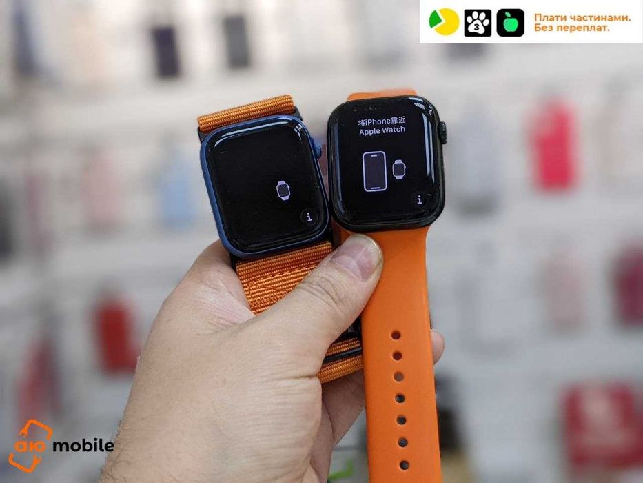 Смарт-годинник Apple Watch 7 45mm Aluminum GPS Black/Blue