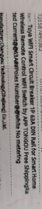 Disjuntor Tongou 63A