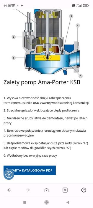 Pompa ściekowa/szlamowa ksb ama -porter