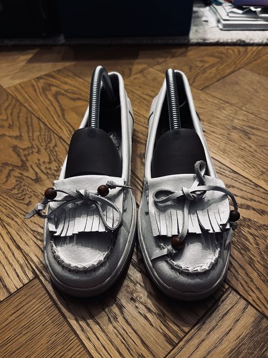 Białe mokasyny, VANS - aztecki wzór