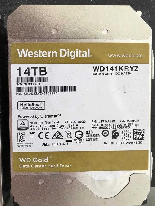 HDD WD Gold 14 tb