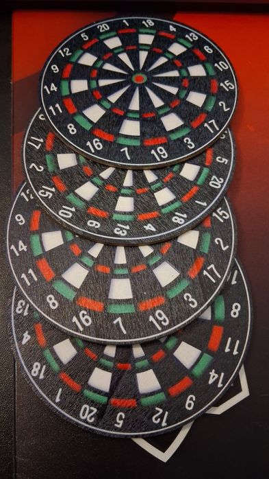 Dart Podkładki w ksztalcie tarczy do Darta/Wafle pod szklankę/kufel/ku