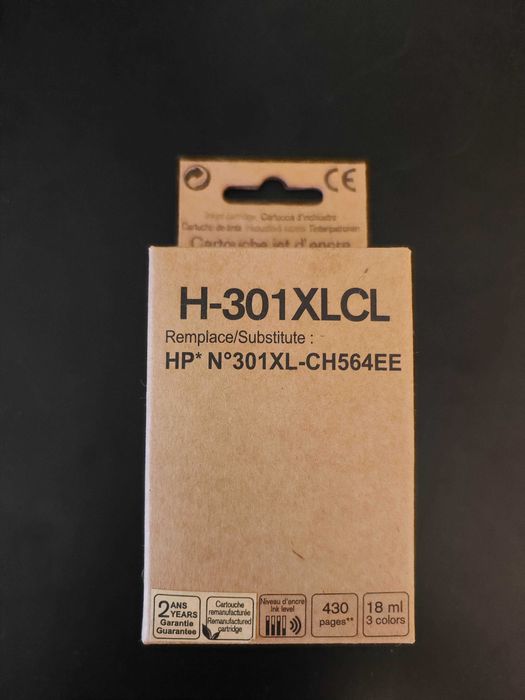 Tinteiro HP 301XL Tricolor Novo