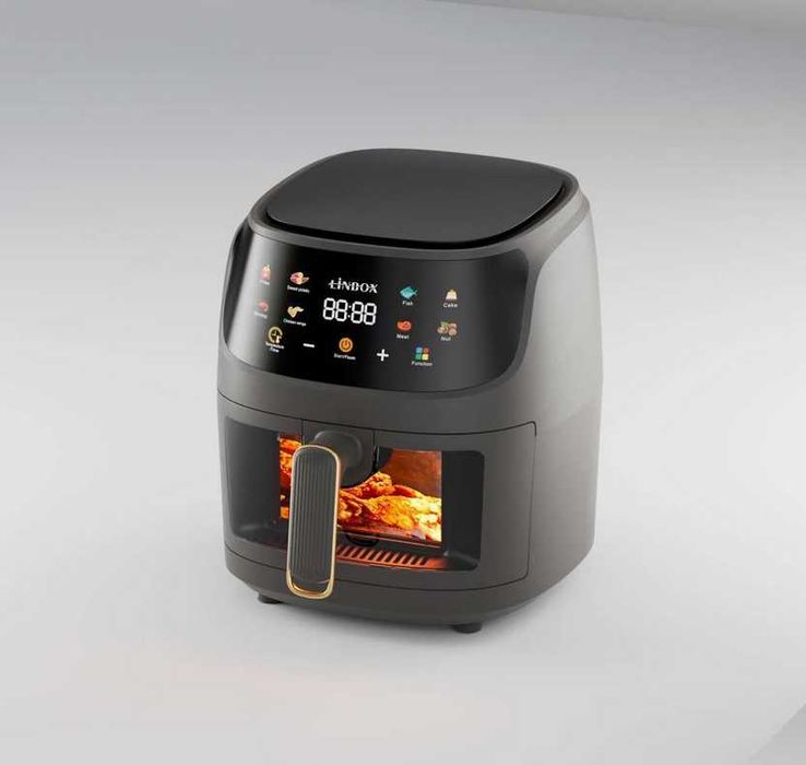 Frytkownica 5L/1400W beztłuszczowa LINBOX Air Fryer CZARNA