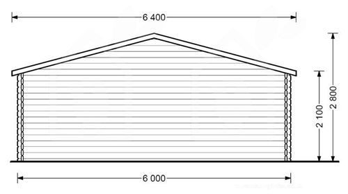 Garagem de Madeira Pré-Fabricada de 36m2 (2 lugares)