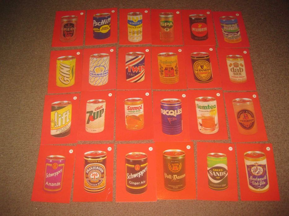 125 calendários de "Latas de Bebidas" Impecáveis!