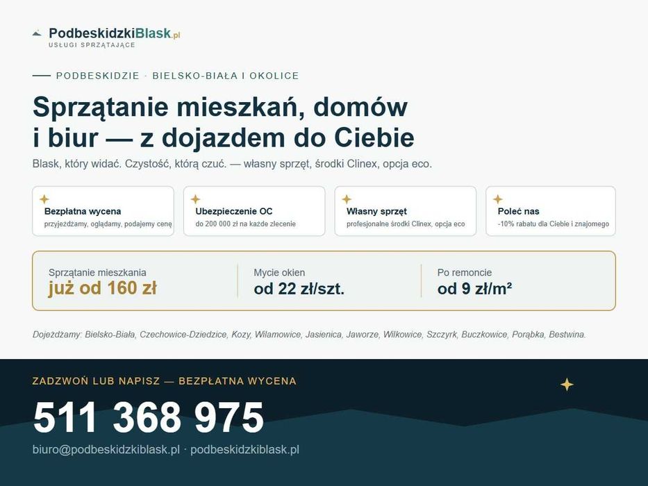 Profesjonalne sprzątanie mieszkań i domów – Podbeskidzie