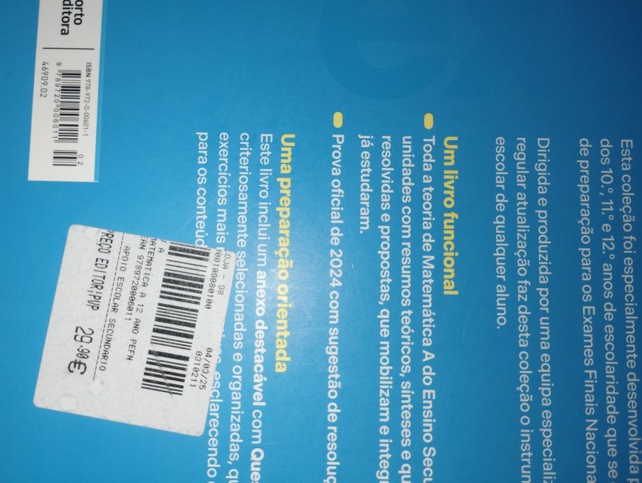 Livro preparação para exame nacional Matemática 12