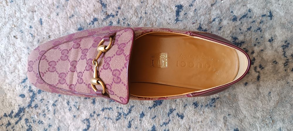 Gucci Mister Sahara GG Canvas Horsebit Collapsible Fold Down Loafer Flat 8.5 9.5 Gucci Mister Sahara GG Canvas Horsebit Collapsible Fold Down  main image 4