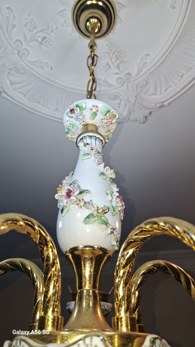 Candeeiro teto estilo vintage capodimonte
