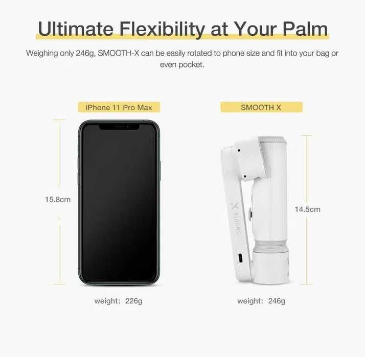 Estabilizador Gimbal Digital e Extensão para Smartphone Android e iPhone NOVO