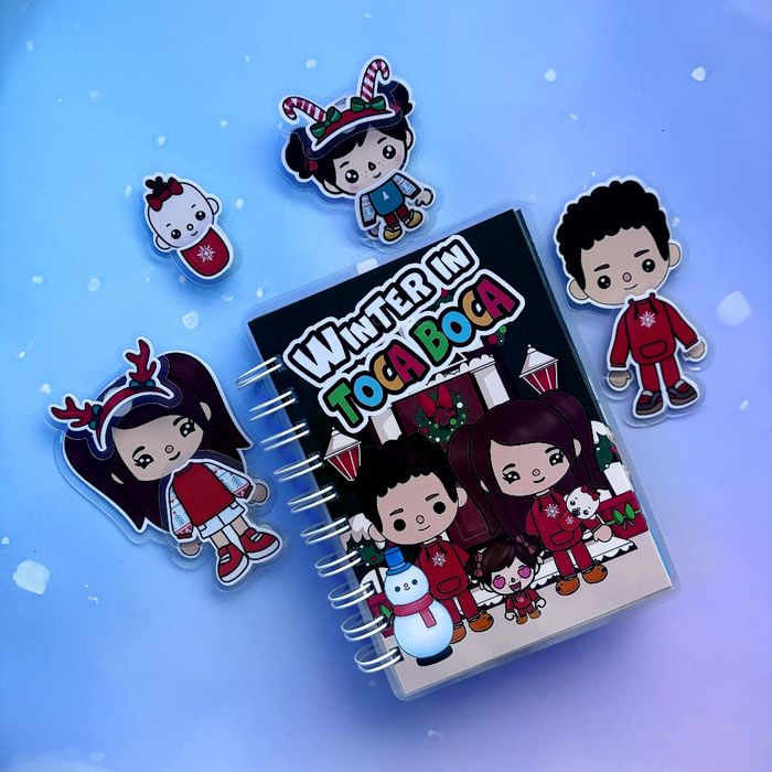 Zima w Toca Boca zestaw z elementami na rzepy+naklejki