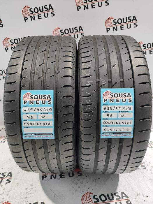2 pneus semi novos 235-40R19 Continental - Oferta dos Portes