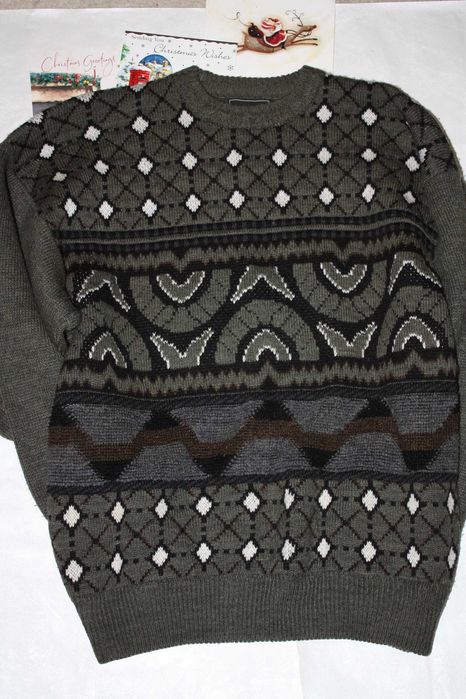 Шикарный винтажный мужской свитер шерсть р-50/52 идеальное состояние