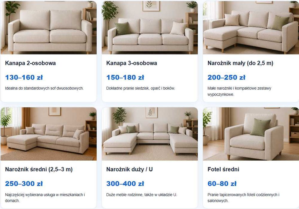 Pranie kanap, narożników i dywanów | Rabaty do -20% | Dojazd GRATIS