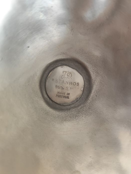 Conjunto de Estanho 95% JD-3 Peças Vintage (Terrina,Castiçais)