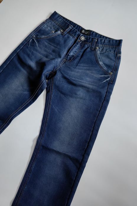 Nowe granatowe jeansy męskie D&K 29