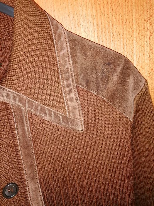 Casaco  em malha / pele  para  homem T L