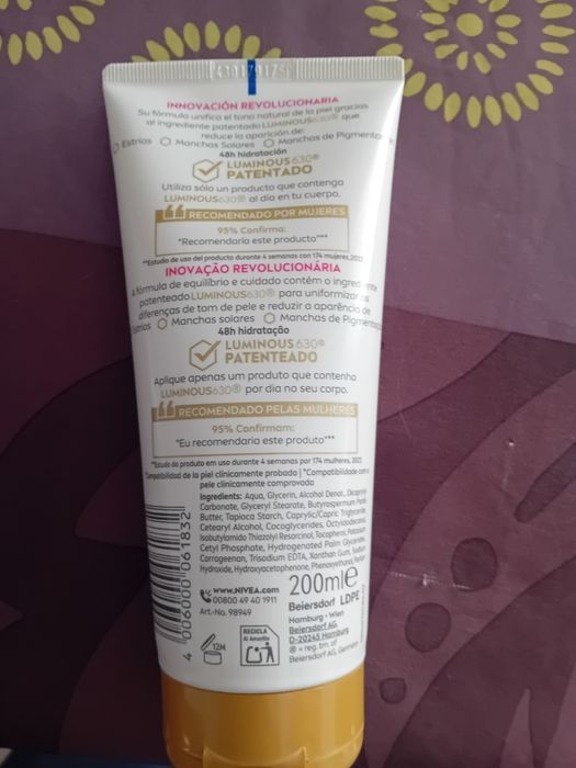 Creme corporal novo.