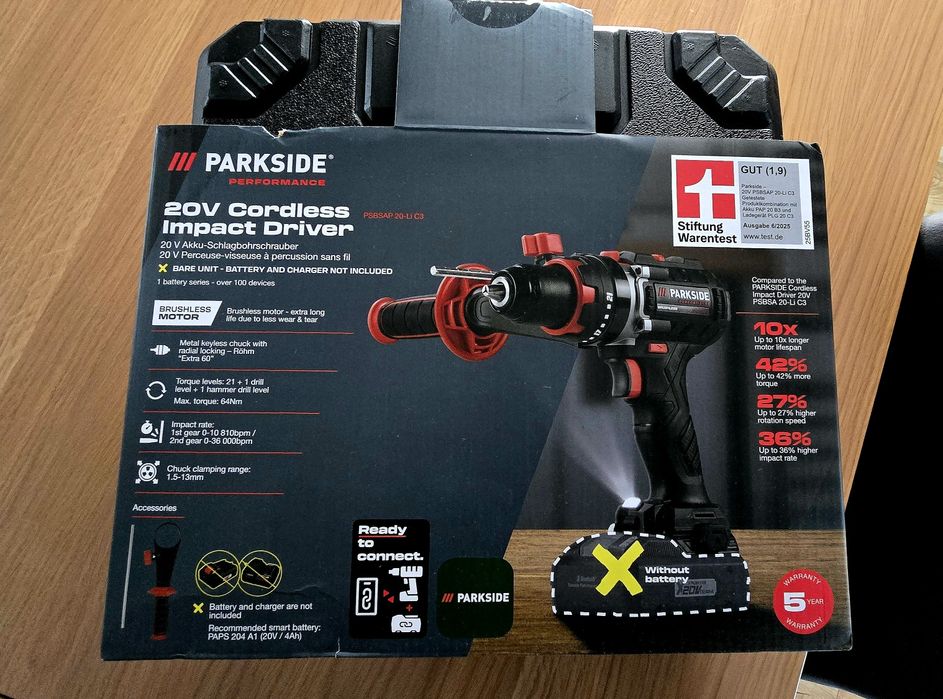 Wiertarko wkrętarka Parkside Performance z udarem NOWA