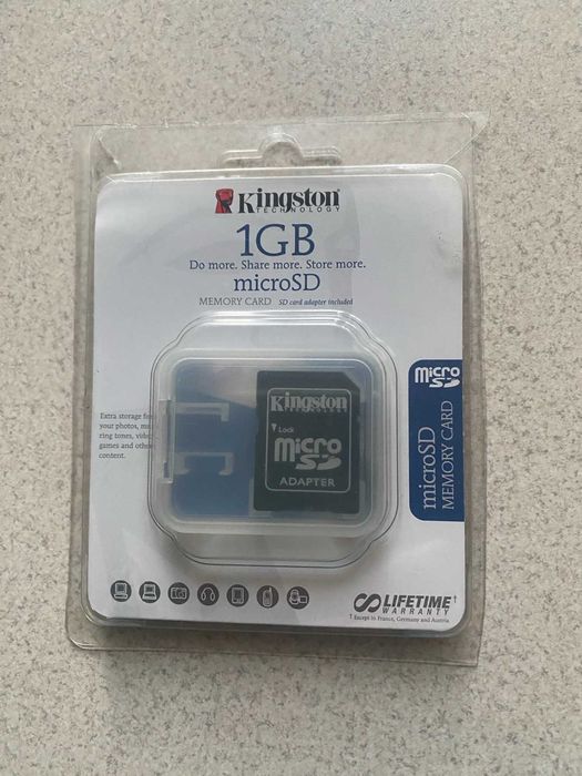 Адаптер Kingston 1 GB micro SD та TeamGRUP 32 GB micro SD