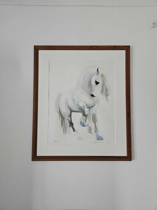 Serigrafia De Cavalo em aquarela de Beatrice Bulteau