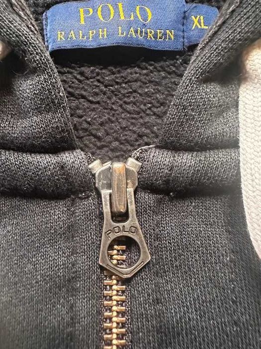 Polo Ralph Lauren Bluza Full Zip Hoodie Black Logo M/L