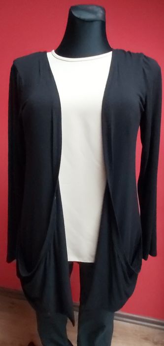 Kardigan czarny z viskozy