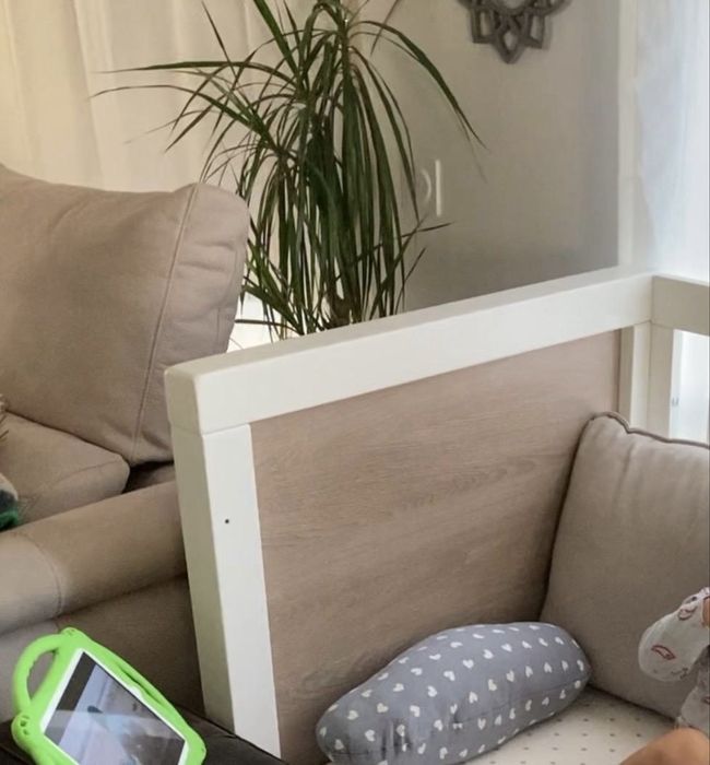 Cama de Criança / Berço de Bebé– Branco e Madeira