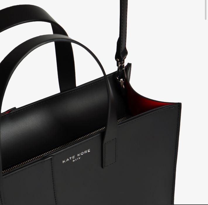 Сумка чорна шкіра  Kate Kore