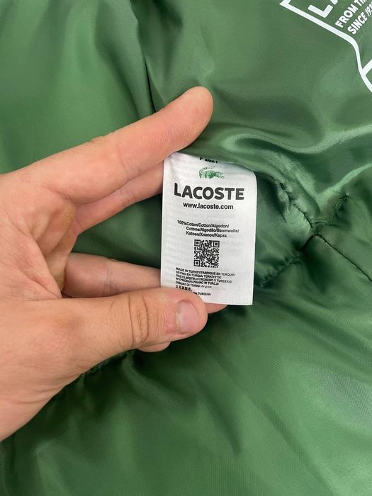 Жилетка Lacoste чорна чоловіча, утеплена, нова — S–XXL