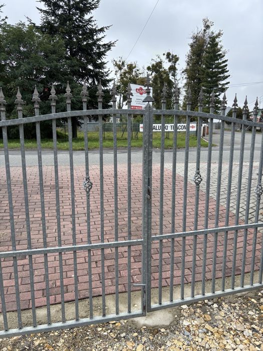 Brama z furtką ocynk