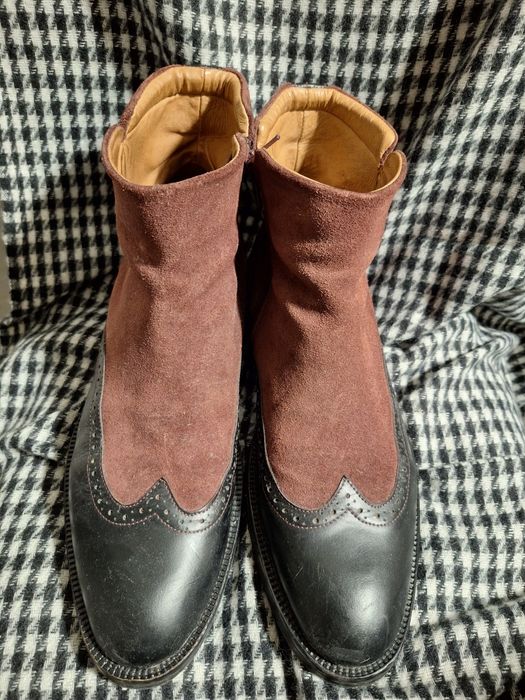 Botas camurça e pele n 43