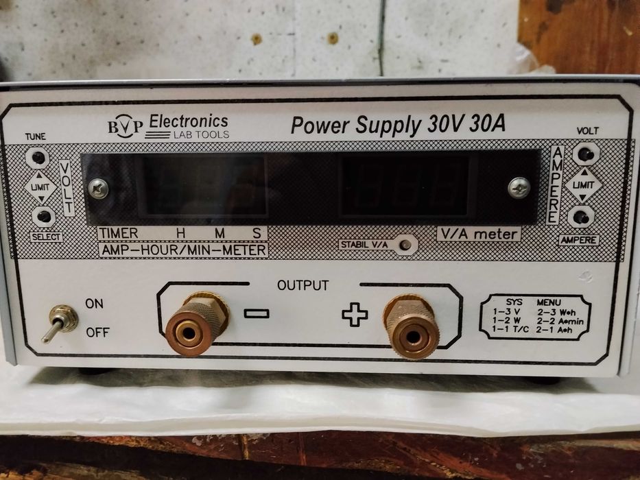 Лабораторный блок питания для гальваники BVP Electronics 30v. 15a