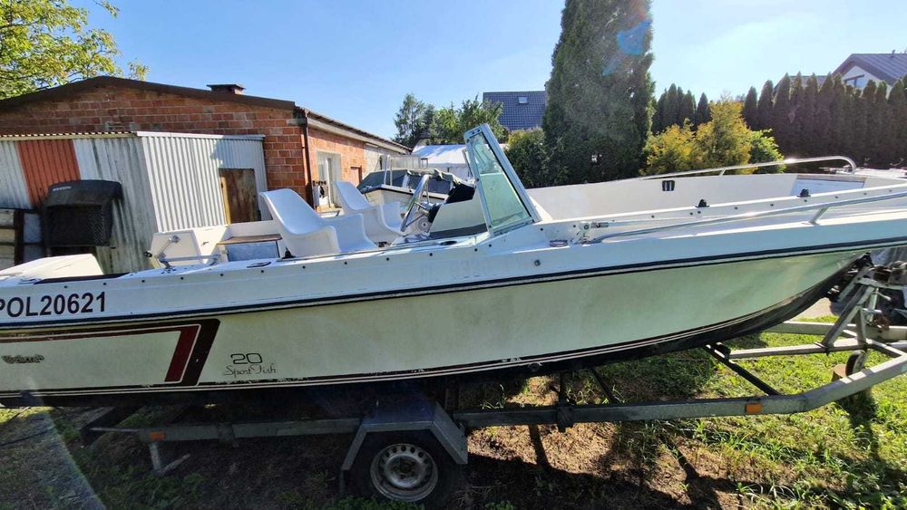 Łódź motorowa wellcraft 20 sport fish plus zarejestrowana przyczepa