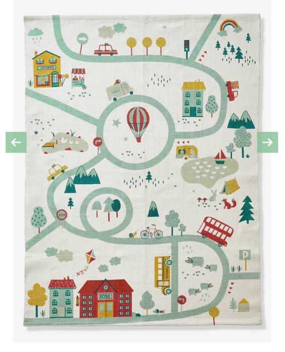 Tapete para criança com estradas