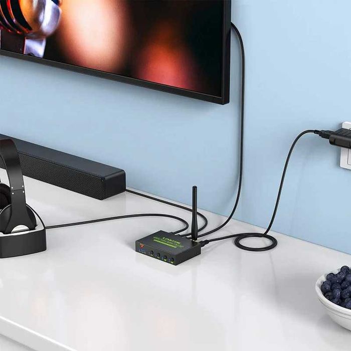 Nadajnik Bluetooth 5.0 LiNKFOR 192KHz 1X2 rozdzielacz optyczny