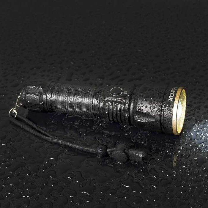 ZESTAW Latarka LED taktyczna MOCNA aluminiowa ZOOM przybliżenie 1200lm