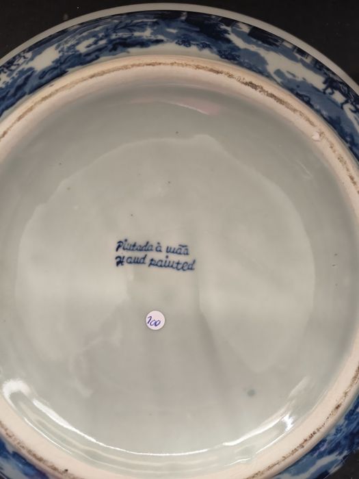 Antiga Bacia  Lavatório em Faiança — Pintado a mão