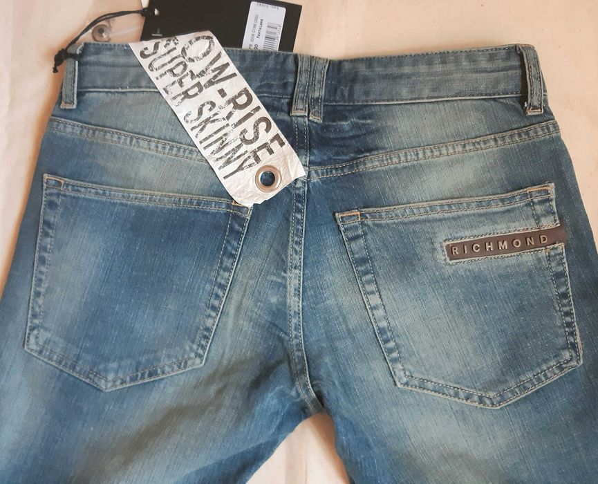 Джинсы голубые John Richmond super skinny размер 30 оригинал италия