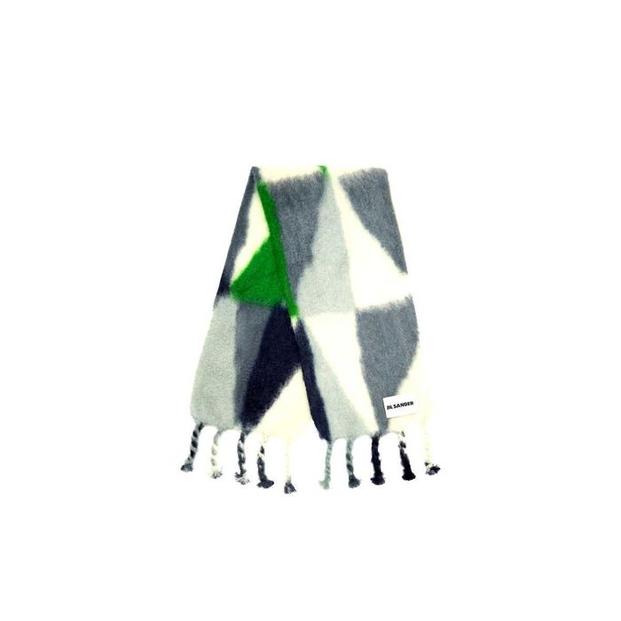 Шарф Jil Sander Geometric Mohair-Wool Scarf in Green