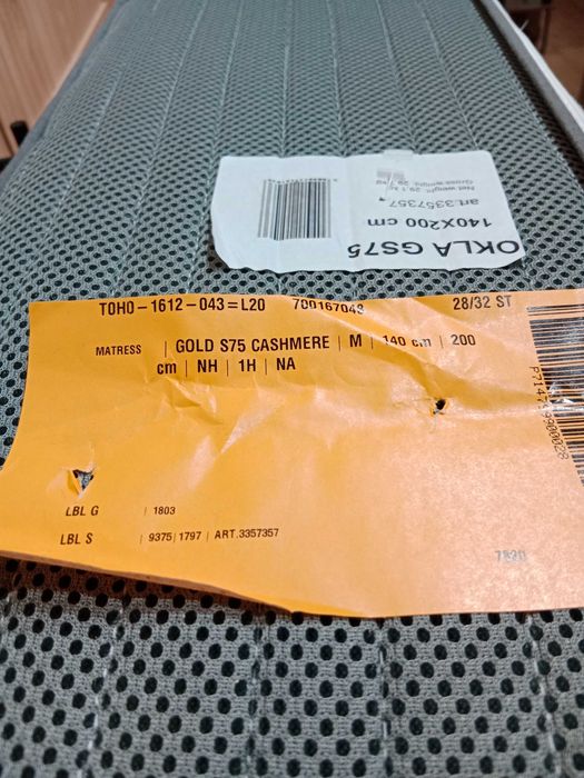 Krótko używany materac Jysk GOLD 140x200cm