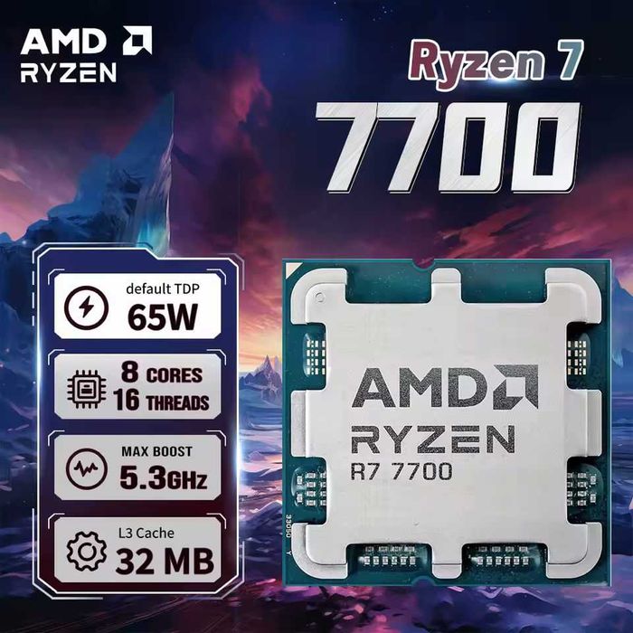 Комплект AM5 | JGINYUE B650EM + Ryzen 7700 + 32Гб DDR5 (опціонально)