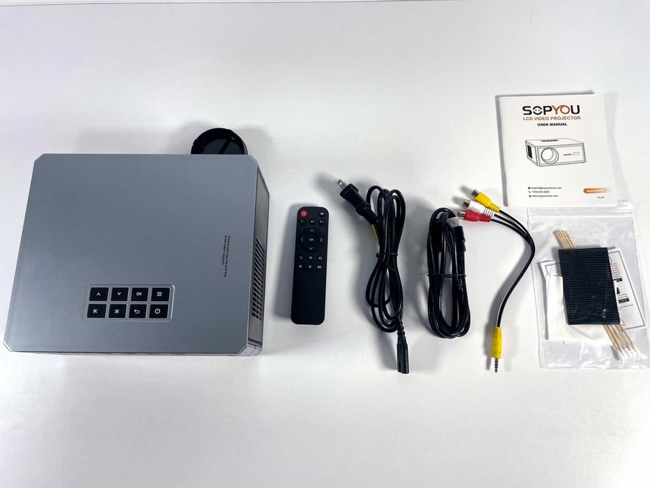 SOPYOU P5 Проектор 1080P Full HD, 650ANSI яскравість, Wi-Fi Bluetooth