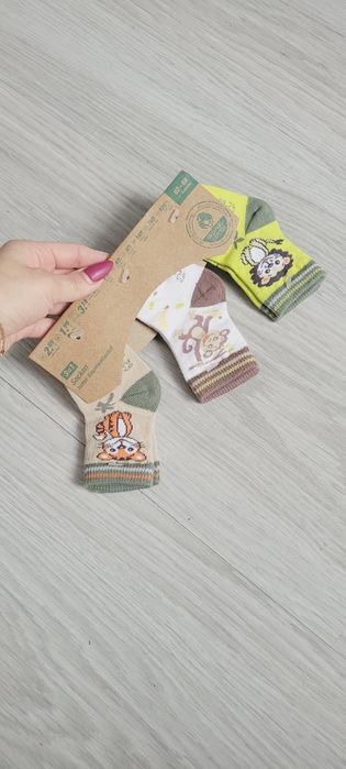 Skarpetki dla dziecka zwierzątka nowe 3pak